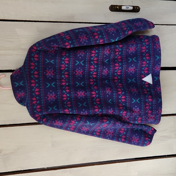 NWOT L.L. Bean Girls 10-12 Fleece Zip Up Sweater - Picture 4 of 6